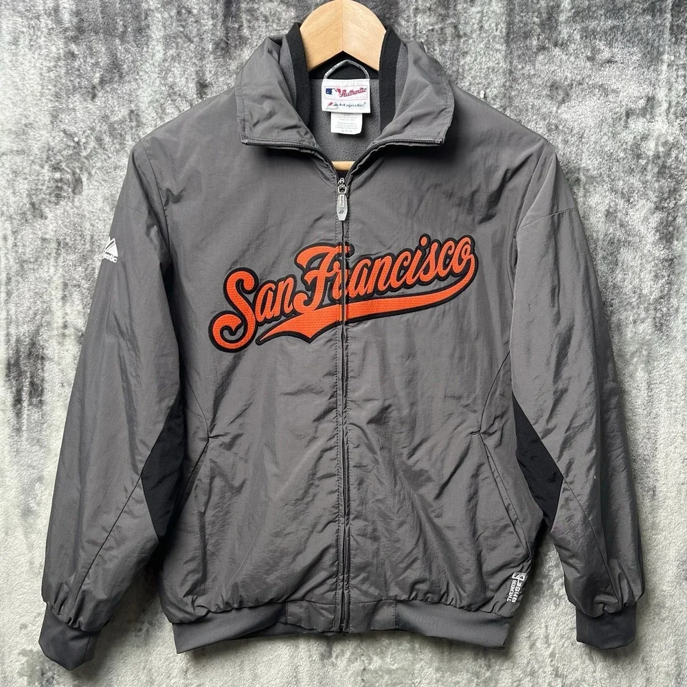 Majestic Therma Base San Francisco Giants Jacket Medium Dugout Fleece Lined MLB